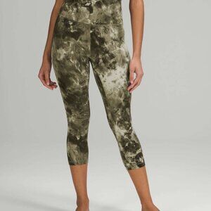 Lululemon Align High-Rise Crop 21" Diamond Dye Light Sage Medium Olive, Size 18